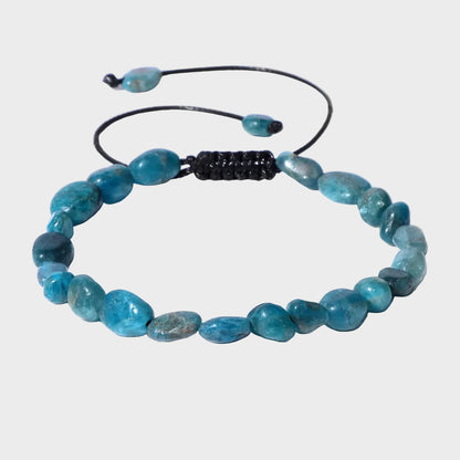 Apatite Stone Bead Bracelet Natural Aquamarines