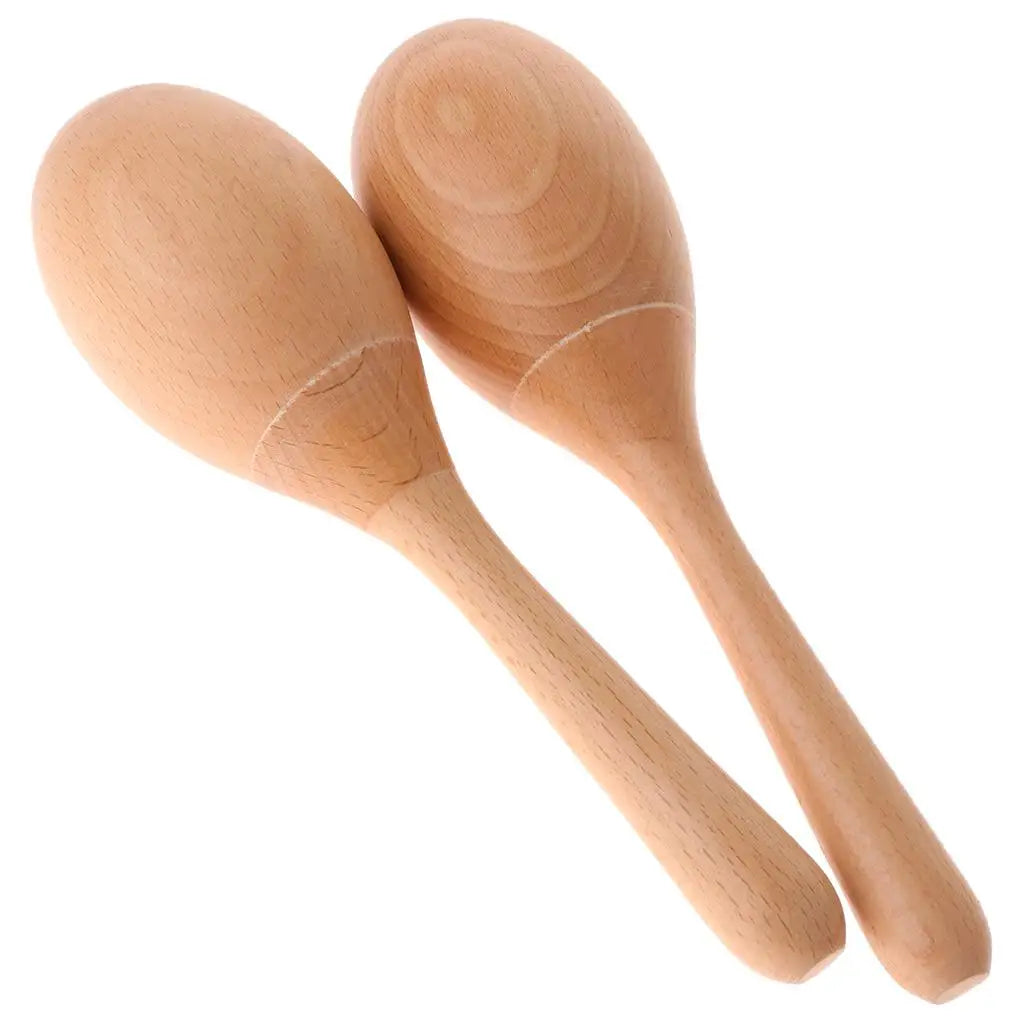 2 Pieces Wooden Hammer Maraca Shaker
