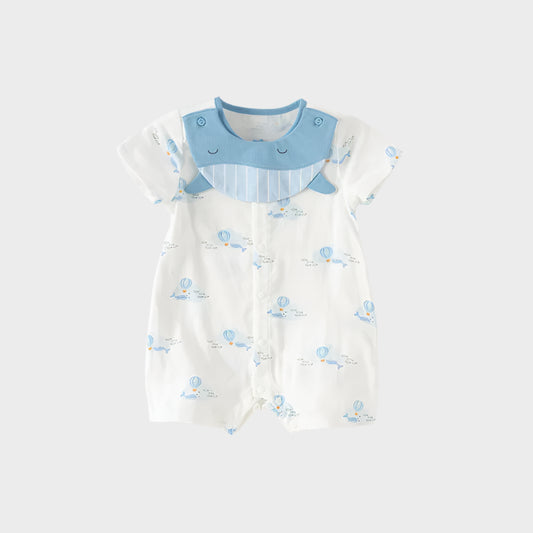 Barboteuse à manches courtes pour nouveau-né