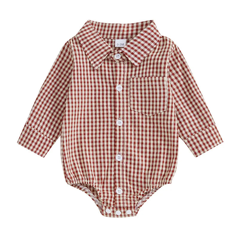 Plaid Collar Bodysuit