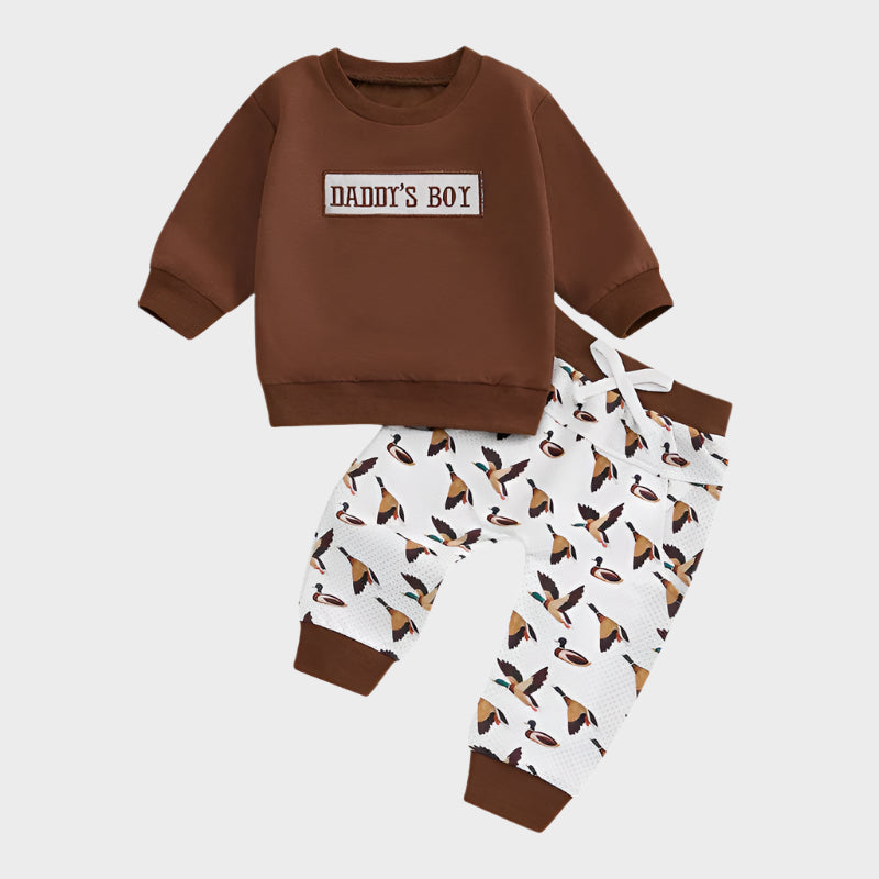 2 Piece Set Daddy's Boy Top with Long Pants