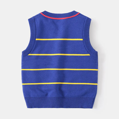 Gilet tricoté à col en V motif dinosaure Workmanship™