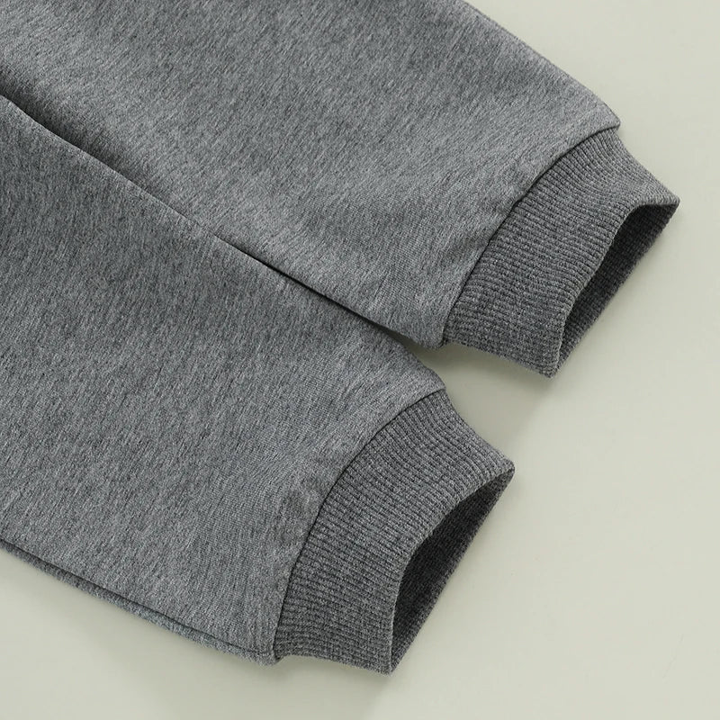 2 Piece Set Rugby Long Sleeve with Sweatshirt Pants