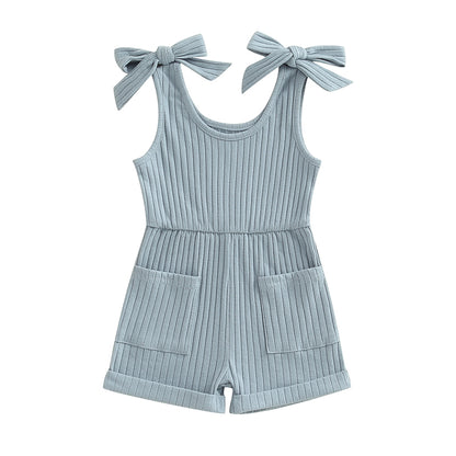 Sleeveless Ribbed Romper