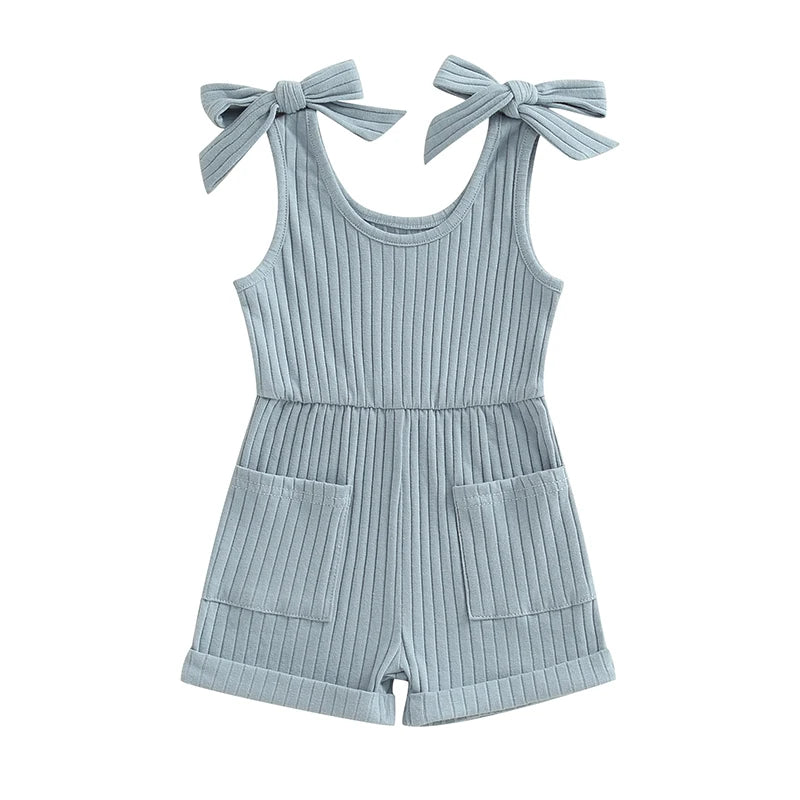 Sleeveless Ribbed Romper