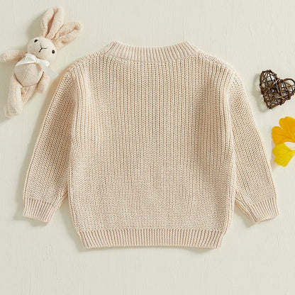 Carrot Embroidered Sweater