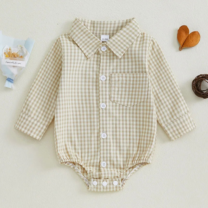 Plaid Collar Bodysuit
