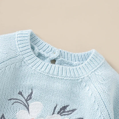 Snowflakes Embroidered Floral Bodysuit