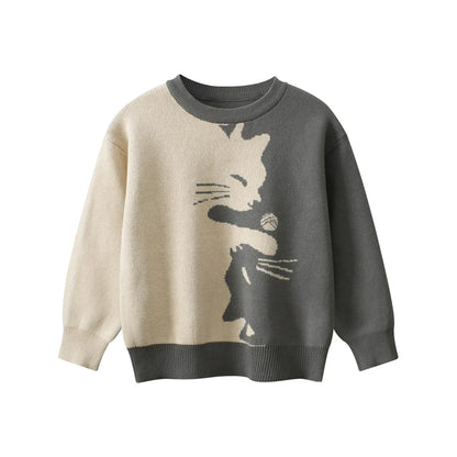 Cartoon Cat Designed Sweaters