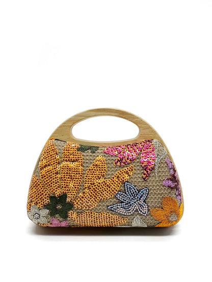 Embroidered Vintage Clutch Bag