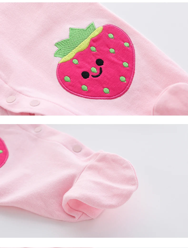 Strawberry Long-Sleeved Jumpsuit