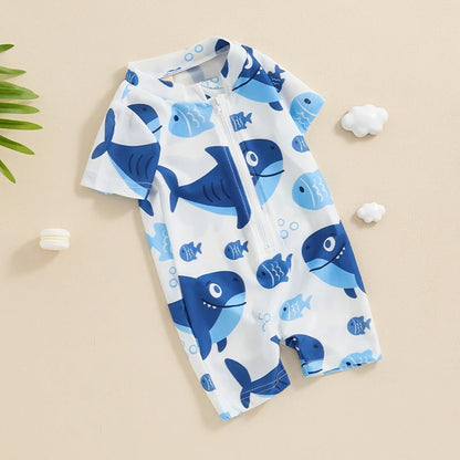 Fauna Rash Guard Romper Swimwear