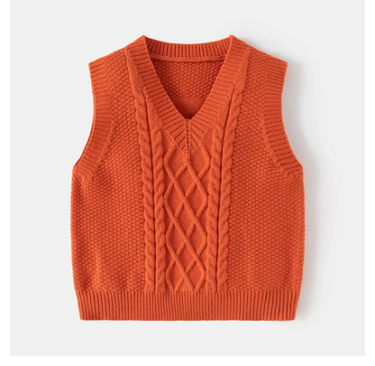 Gilet en tricot à col en V slim
