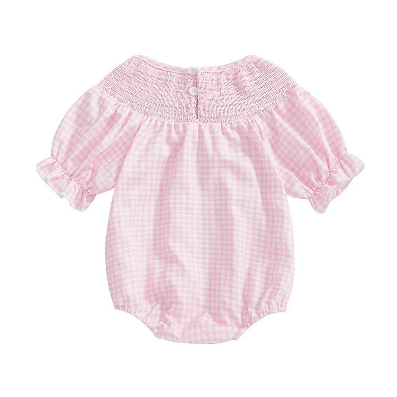 Plaid Embroidered Bodysuit