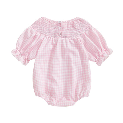 Plaid Embroidered Bodysuit