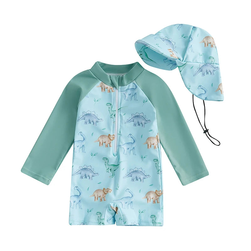 Maillot de bain 2 pièces à imprimé floral et protection contre les ruées vers la faune