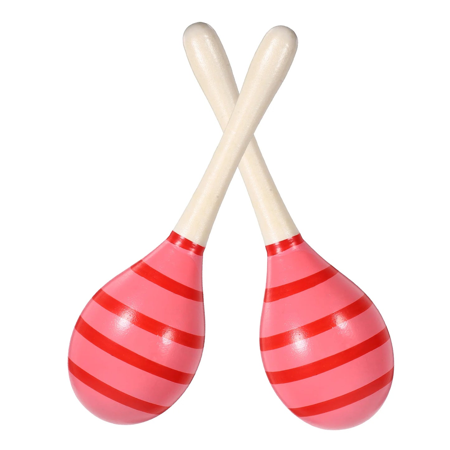 2 Pieces Wooden Hammer Maraca Shaker