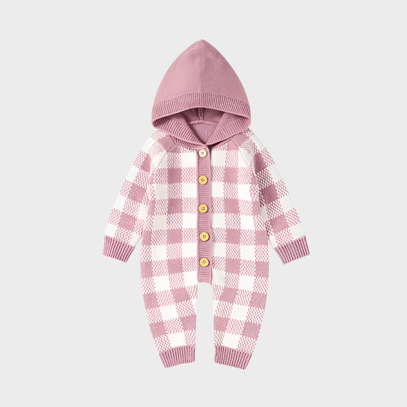Checkered Hooded Onesie