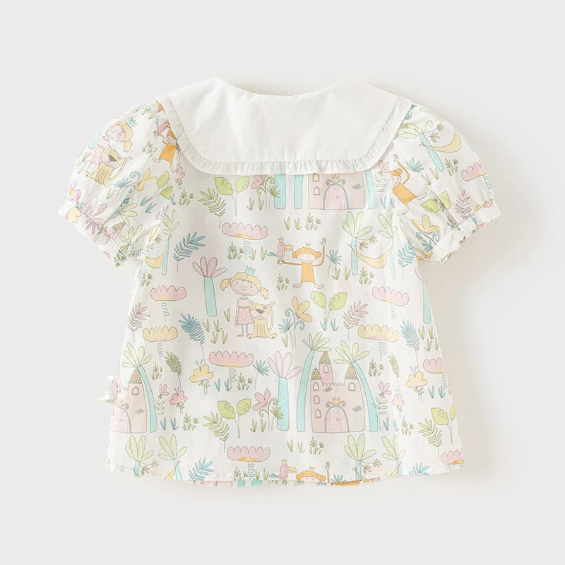 Floral Polo Tee Short Sleeved Shirt