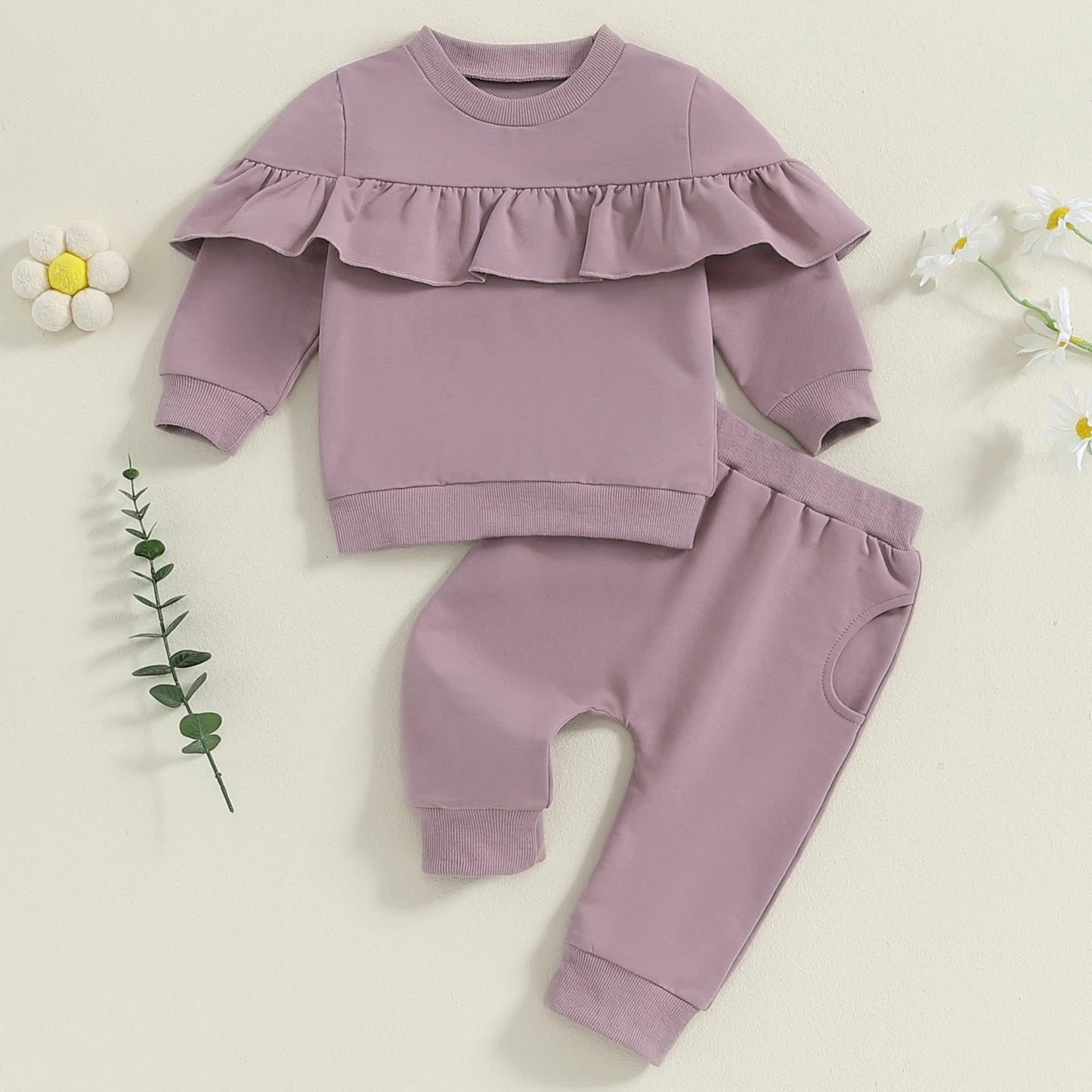 Ensemble 2 pièces pour bébé fille - Tenue d'automne