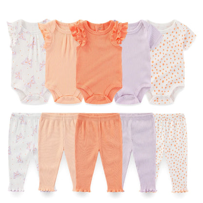 5 Sets Bodysuit with Pants