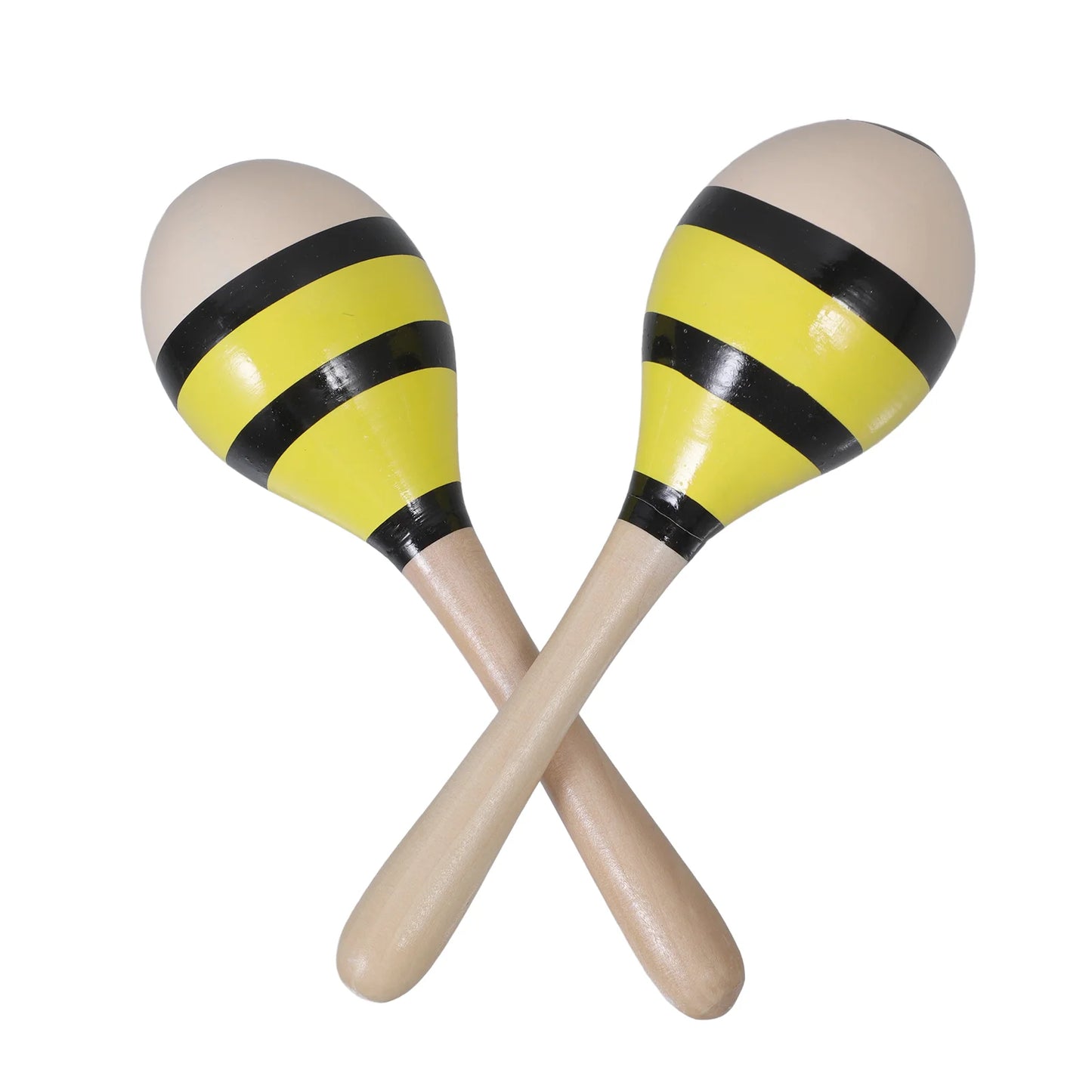 2 Pieces Wooden Hammer Maraca Shaker