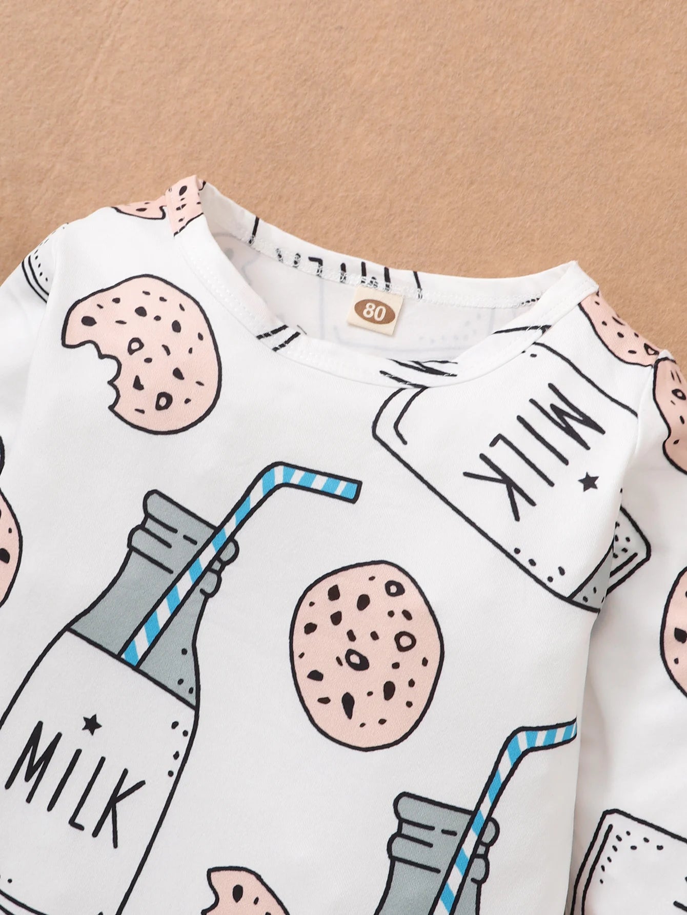 Long Sleeved Cute Milk Bottle Jumpsuit