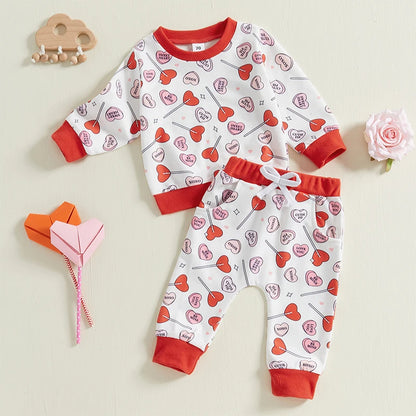 2 Piece Heart Lollipop Outfit