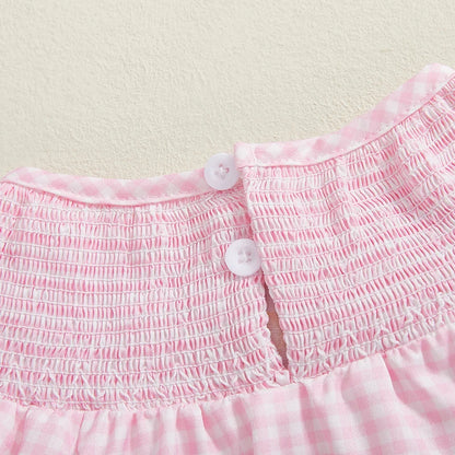 Plaid Embroidered Bodysuit