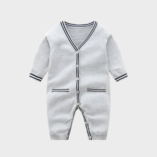 V-neck Knitted Jumpsuit