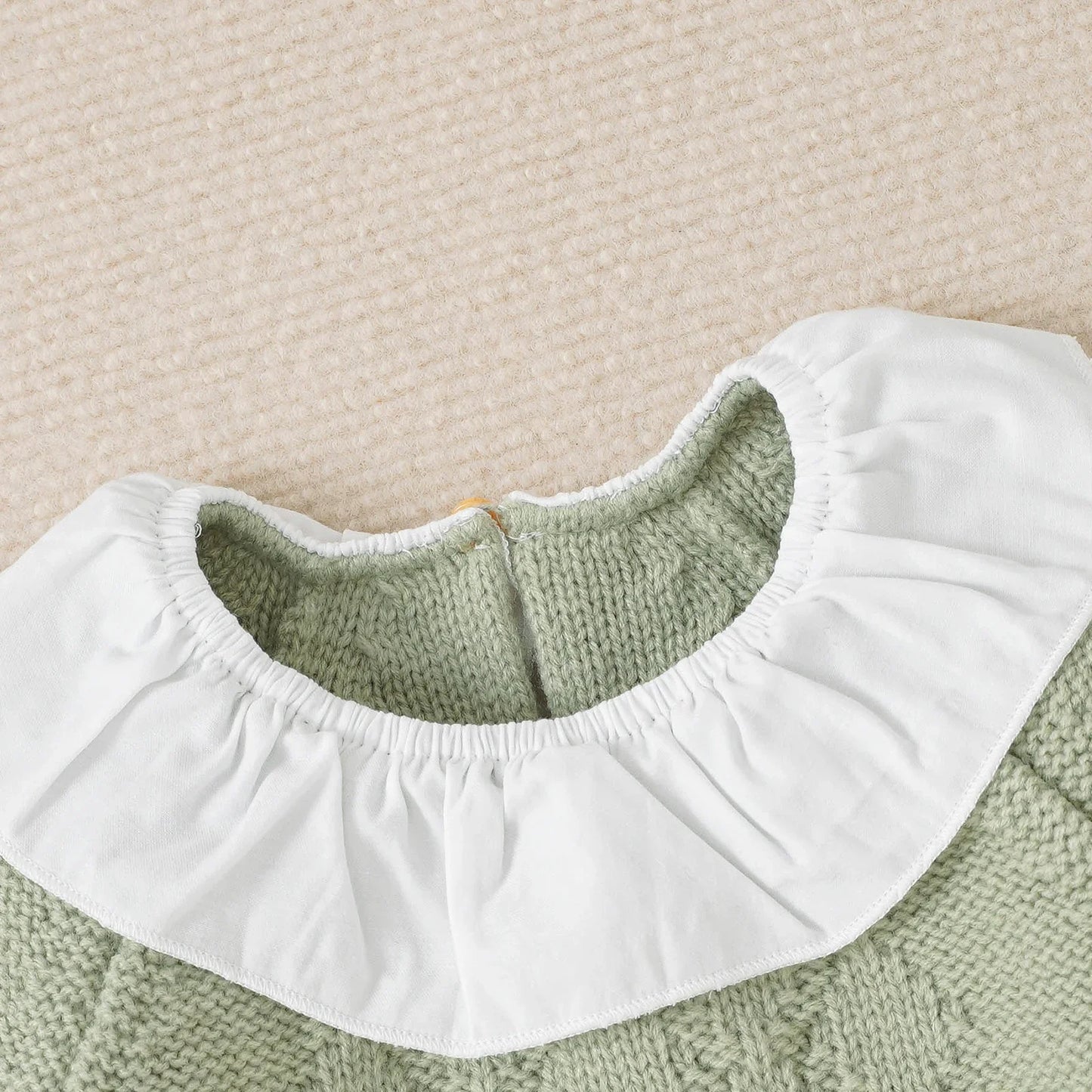 Autumn Knitted Plaid Bodysuit