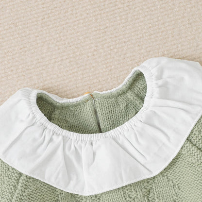 Autumn Knitted Plaid Bodysuit