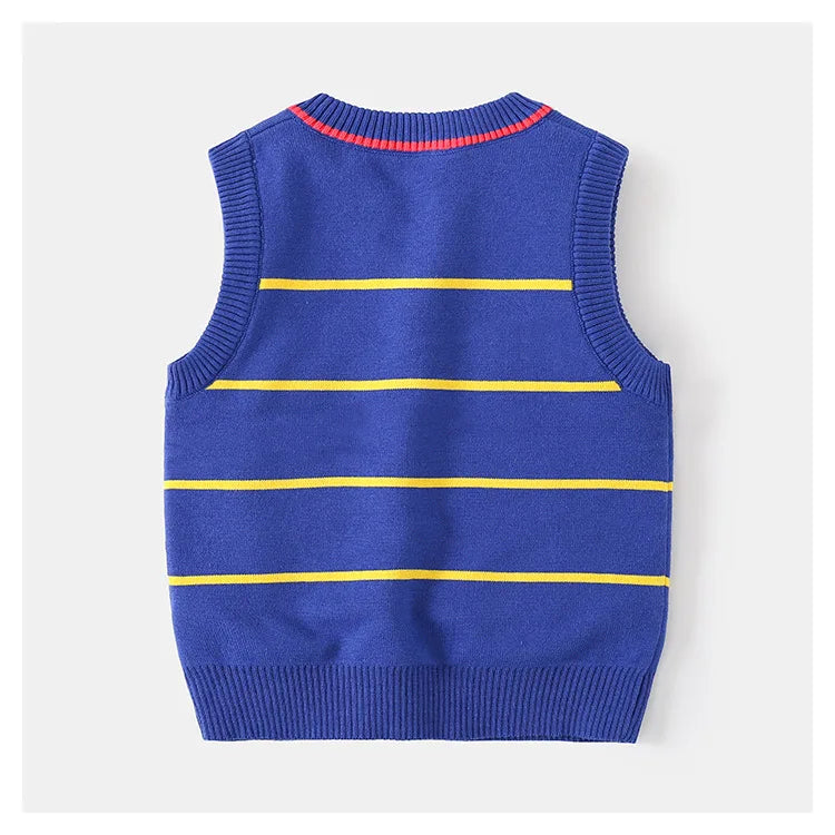 Gilet tricoté à col en V motif dinosaure Workmanship™