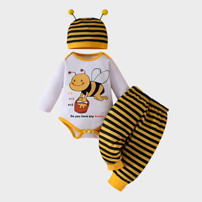 3 Piece Bee Onesies Outfit