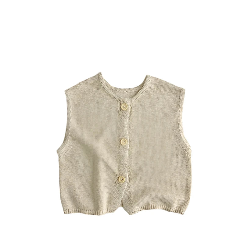 Gilet en tricot sans manches décontracté vintage