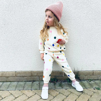 3 Piece Polka Dots Autumn Suit