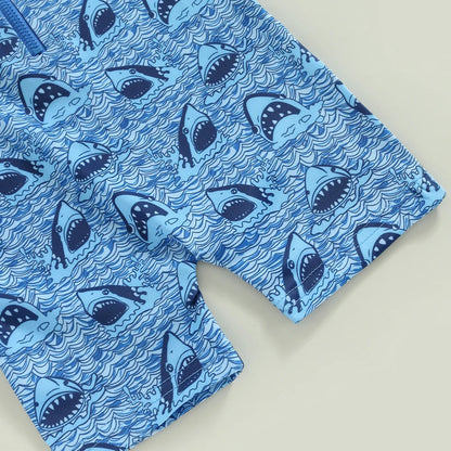 Baby Shark Rush Guard Swimsuit Romper