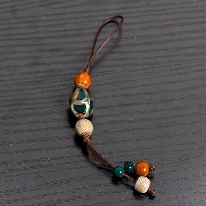 Vintage Ceramic Peach Charm