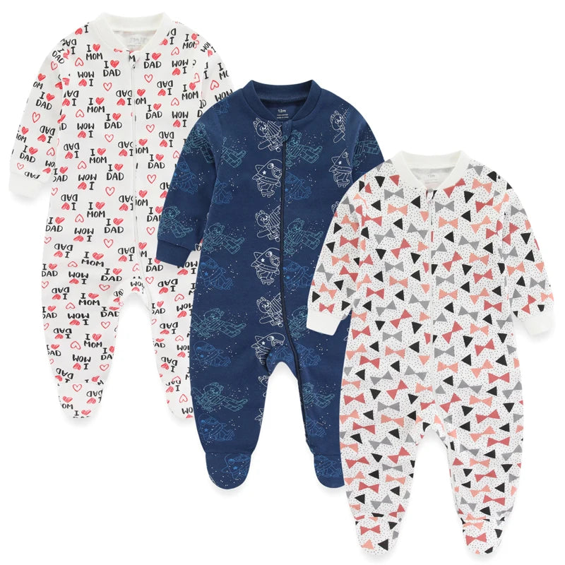 3 Pack kiddiezoom™ Long Sleeve Jumpsuits
