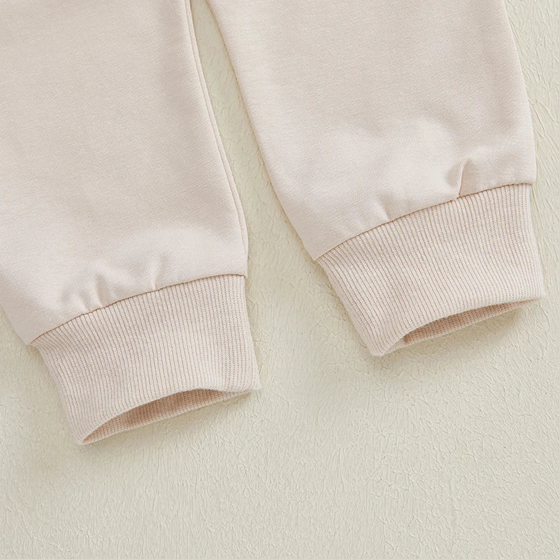 2 Piece Set Popcorn Embroidery Sweatshirts with Long Pants