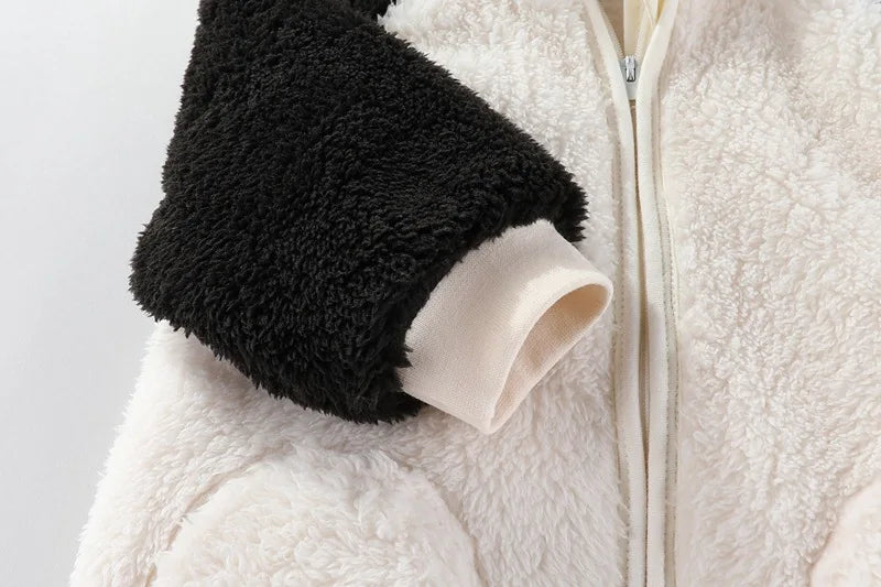 Hooded Thick Fleece Jumpsuit