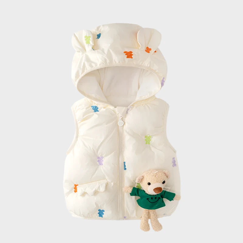 Autumn Winter Baby Cartoon Bear Vest