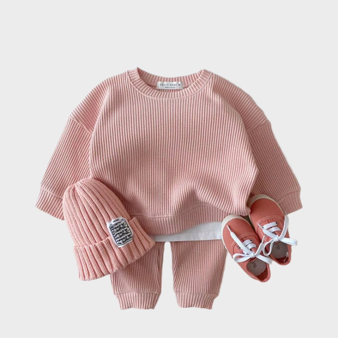 3 Piece Knitted Waffle Tracksuit