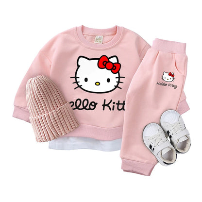 3 Piece Kitty Knitted Autumn Tracksuit