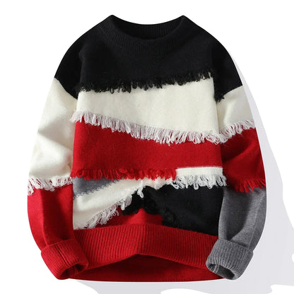 Retro Knitwear Patchwork Sweater