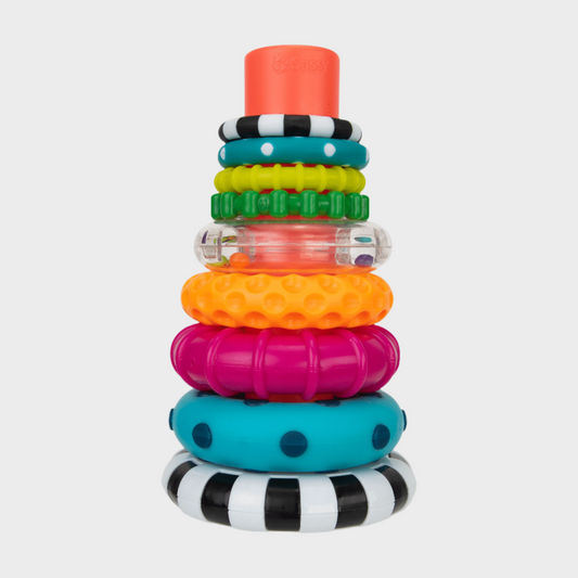 Stacks of Circles Stacking Ring STEM Learning Toy, 9 Piece Set, Ages 6 Months and Up