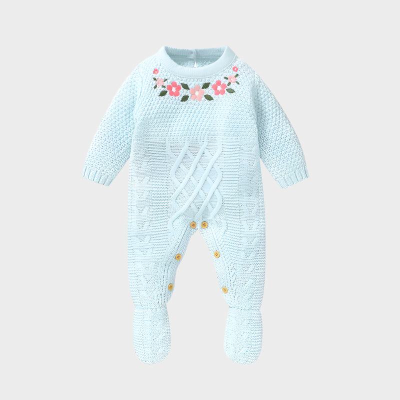Sweet Floral O-neck Growsuit