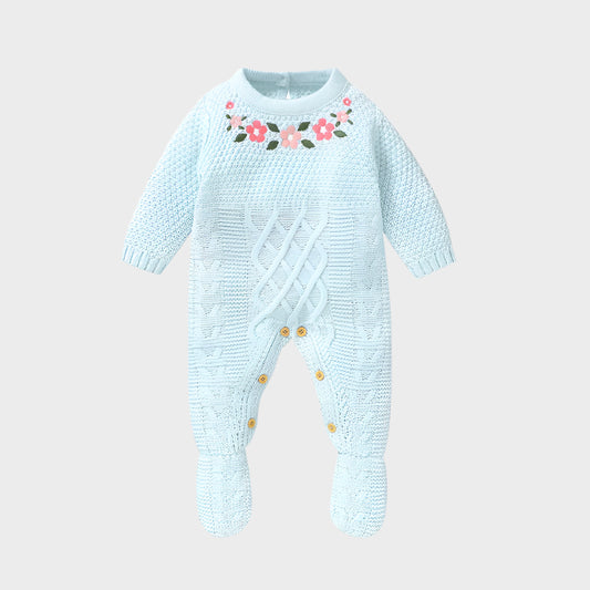 Sweet Floral O-neck Growsuit