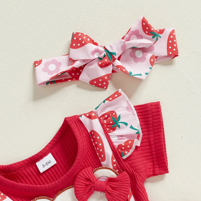 Bear Dress with Bow Headband