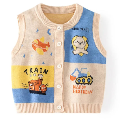 Autumn Cartoon Colorful Vest